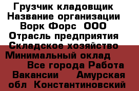 Грузчик-кладовщик › Название организации ­ Ворк Форс, ООО › Отрасль предприятия ­ Складское хозяйство › Минимальный оклад ­ 27 000 - Все города Работа » Вакансии   . Амурская обл.,Константиновский р-н